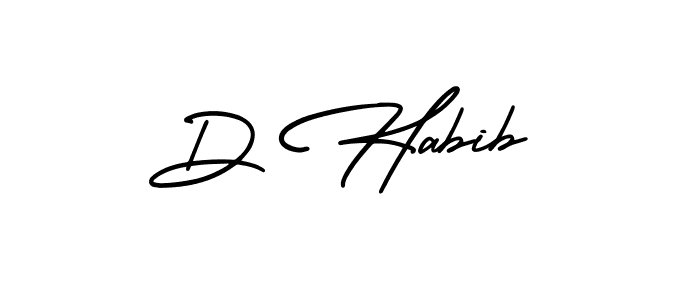 if you are searching for the best signature style for your name D Habib. so please give up your signature search. here we have designed multiple signature styles  using AmerikaSignatureDemo-Regular. D Habib signature style 3 images and pictures png