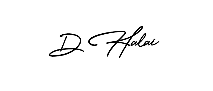 The best way (AmerikaSignatureDemo-Regular) to make a short signature is to pick only two or three words in your name. The name D Halai include a total of six letters. For converting this name. D Halai signature style 3 images and pictures png