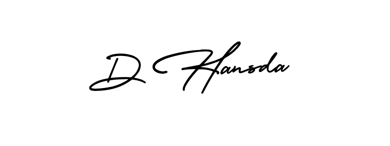 It looks lik you need a new signature style for name D Hansda. Design unique handwritten (AmerikaSignatureDemo-Regular) signature with our free signature maker in just a few clicks. D Hansda signature style 3 images and pictures png