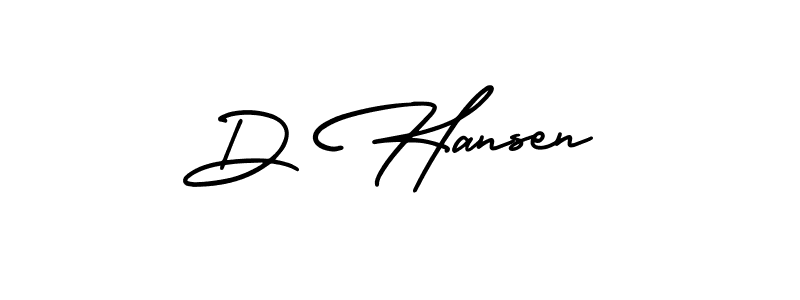Design your own signature with our free online signature maker. With this signature software, you can create a handwritten (AmerikaSignatureDemo-Regular) signature for name D Hansen. D Hansen signature style 3 images and pictures png