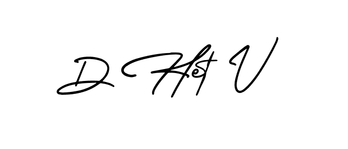 Design your own signature with our free online signature maker. With this signature software, you can create a handwritten (AmerikaSignatureDemo-Regular) signature for name D Het V. D Het V signature style 3 images and pictures png