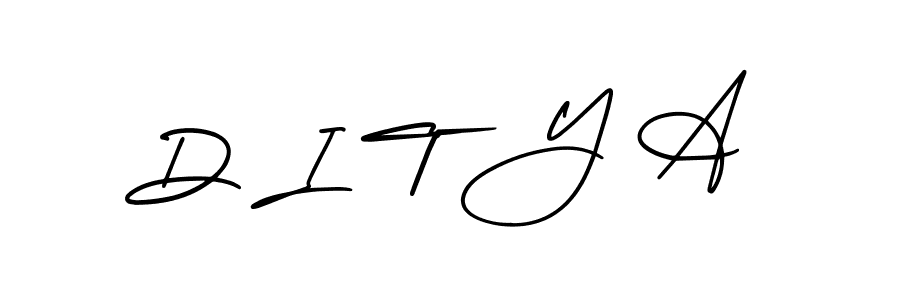 Make a beautiful signature design for name D I T Y A. Use this online signature maker to create a handwritten signature for free. D I T Y A signature style 3 images and pictures png
