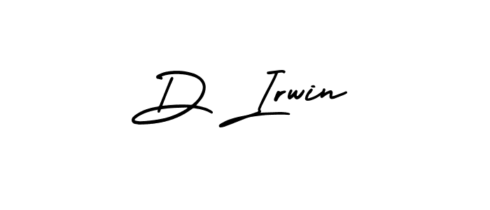 You should practise on your own different ways (AmerikaSignatureDemo-Regular) to write your name (D Irwin) in signature. don't let someone else do it for you. D Irwin signature style 3 images and pictures png
