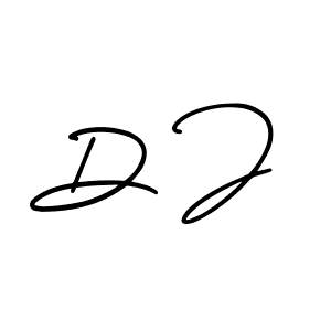 The best way (AmerikaSignatureDemo-Regular) to make a short signature is to pick only two or three words in your name. The name D J include a total of six letters. For converting this name. D J signature style 3 images and pictures png