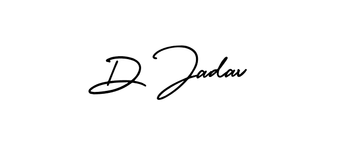 You can use this online signature creator to create a handwritten signature for the name D Jadav. This is the best online autograph maker. D Jadav signature style 3 images and pictures png