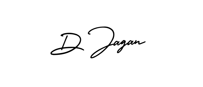 Design your own signature with our free online signature maker. With this signature software, you can create a handwritten (AmerikaSignatureDemo-Regular) signature for name D Jagan. D Jagan signature style 3 images and pictures png