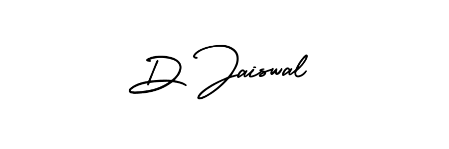 Design your own signature with our free online signature maker. With this signature software, you can create a handwritten (AmerikaSignatureDemo-Regular) signature for name D Jaiswal. D Jaiswal signature style 3 images and pictures png
