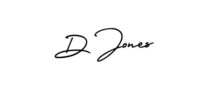 The best way (AmerikaSignatureDemo-Regular) to make a short signature is to pick only two or three words in your name. The name D Jones include a total of six letters. For converting this name. D Jones signature style 3 images and pictures png