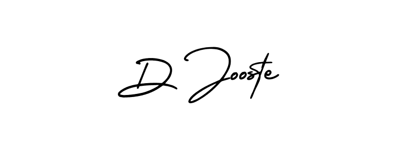 You should practise on your own different ways (AmerikaSignatureDemo-Regular) to write your name (D Jooste) in signature. don't let someone else do it for you. D Jooste signature style 3 images and pictures png