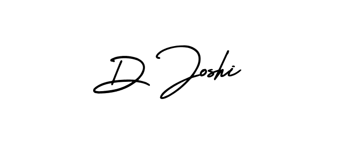 Make a beautiful signature design for name D Joshi. With this signature (AmerikaSignatureDemo-Regular) style, you can create a handwritten signature for free. D Joshi signature style 3 images and pictures png