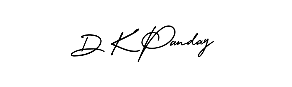 You should practise on your own different ways (AmerikaSignatureDemo-Regular) to write your name (D K Panday) in signature. don't let someone else do it for you. D K Panday signature style 3 images and pictures png