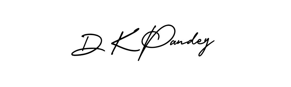 How to make D K Pandey name signature. Use AmerikaSignatureDemo-Regular style for creating short signs online. This is the latest handwritten sign. D K Pandey signature style 3 images and pictures png