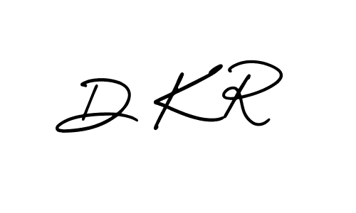 Make a beautiful signature design for name D K R. With this signature (AmerikaSignatureDemo-Regular) style, you can create a handwritten signature for free. D K R signature style 3 images and pictures png