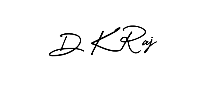 Design your own signature with our free online signature maker. With this signature software, you can create a handwritten (AmerikaSignatureDemo-Regular) signature for name D K Raj. D K Raj signature style 3 images and pictures png