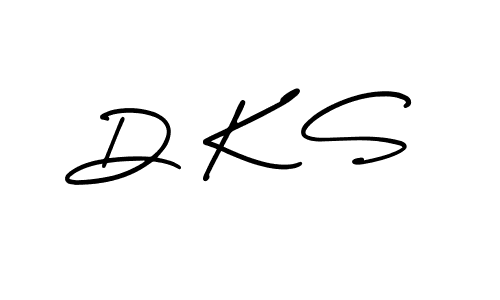 The best way (AmerikaSignatureDemo-Regular) to make a short signature is to pick only two or three words in your name. The name D K S include a total of six letters. For converting this name. D K S signature style 3 images and pictures png