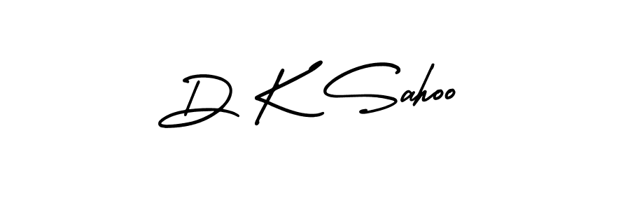 D K Sahoo stylish signature style. Best Handwritten Sign (AmerikaSignatureDemo-Regular) for my name. Handwritten Signature Collection Ideas for my name D K Sahoo. D K Sahoo signature style 3 images and pictures png