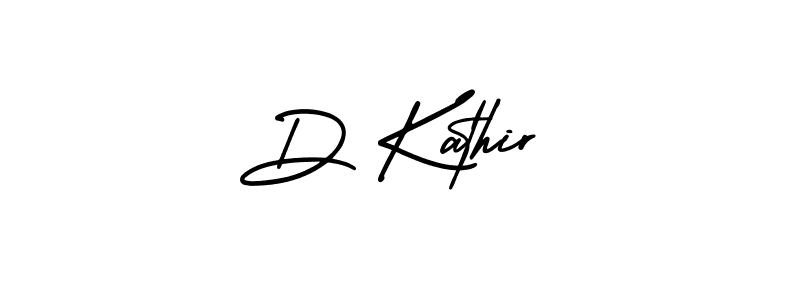 Make a beautiful signature design for name D Kathir. With this signature (AmerikaSignatureDemo-Regular) style, you can create a handwritten signature for free. D Kathir signature style 3 images and pictures png