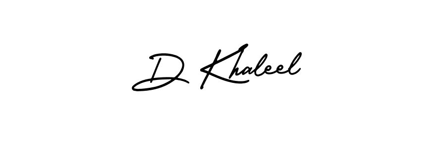 D Khaleel stylish signature style. Best Handwritten Sign (AmerikaSignatureDemo-Regular) for my name. Handwritten Signature Collection Ideas for my name D Khaleel. D Khaleel signature style 3 images and pictures png