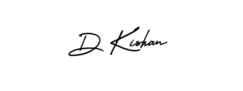 You should practise on your own different ways (AmerikaSignatureDemo-Regular) to write your name (D Kishan) in signature. don't let someone else do it for you. D Kishan signature style 3 images and pictures png