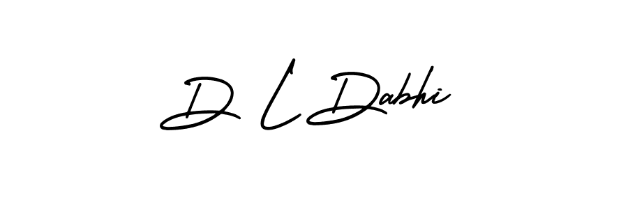 D L Dabhi stylish signature style. Best Handwritten Sign (AmerikaSignatureDemo-Regular) for my name. Handwritten Signature Collection Ideas for my name D L Dabhi. D L Dabhi signature style 3 images and pictures png