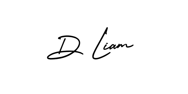 Make a beautiful signature design for name D Liam. With this signature (AmerikaSignatureDemo-Regular) style, you can create a handwritten signature for free. D Liam signature style 3 images and pictures png