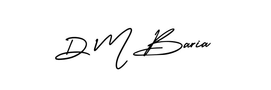 Design your own signature with our free online signature maker. With this signature software, you can create a handwritten (AmerikaSignatureDemo-Regular) signature for name D M Baria. D M Baria signature style 3 images and pictures png