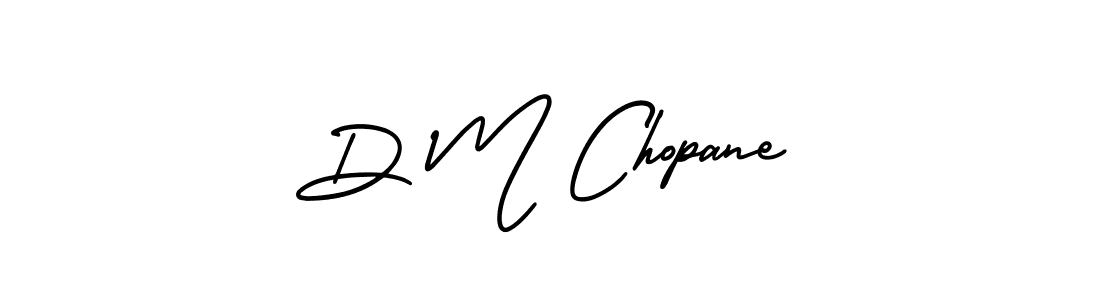 The best way (AmerikaSignatureDemo-Regular) to make a short signature is to pick only two or three words in your name. The name D M Chopane include a total of six letters. For converting this name. D M Chopane signature style 3 images and pictures png