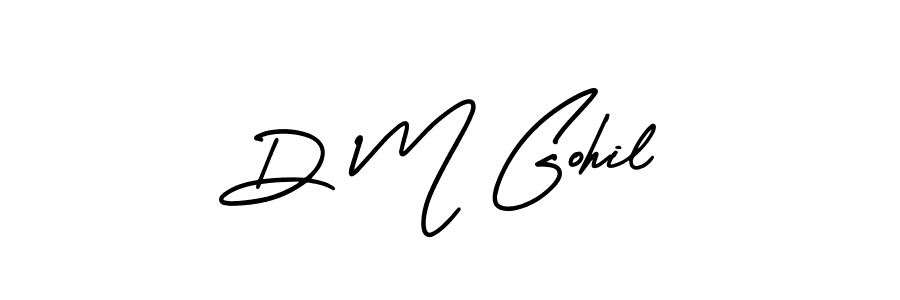 It looks lik you need a new signature style for name D M Gohil. Design unique handwritten (AmerikaSignatureDemo-Regular) signature with our free signature maker in just a few clicks. D M Gohil signature style 3 images and pictures png