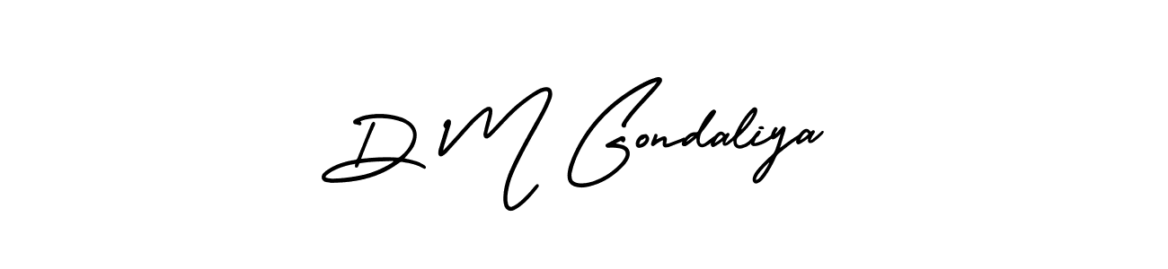 Use a signature maker to create a handwritten signature online. With this signature software, you can design (AmerikaSignatureDemo-Regular) your own signature for name D M Gondaliya. D M Gondaliya signature style 3 images and pictures png