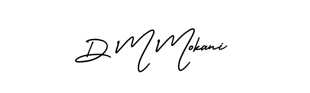 Also You can easily find your signature by using the search form. We will create D M Mokani name handwritten signature images for you free of cost using AmerikaSignatureDemo-Regular sign style. D M Mokani signature style 3 images and pictures png