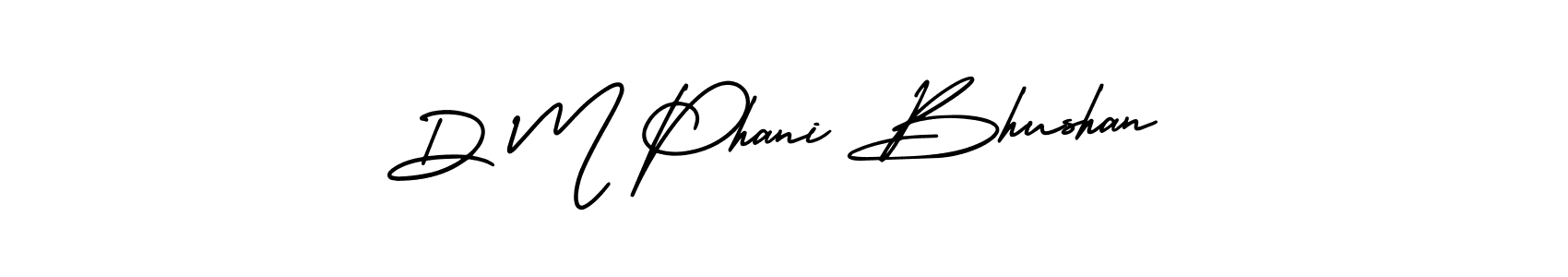 Make a beautiful signature design for name D M Phani Bhushan. With this signature (AmerikaSignatureDemo-Regular) style, you can create a handwritten signature for free. D M Phani Bhushan signature style 3 images and pictures png