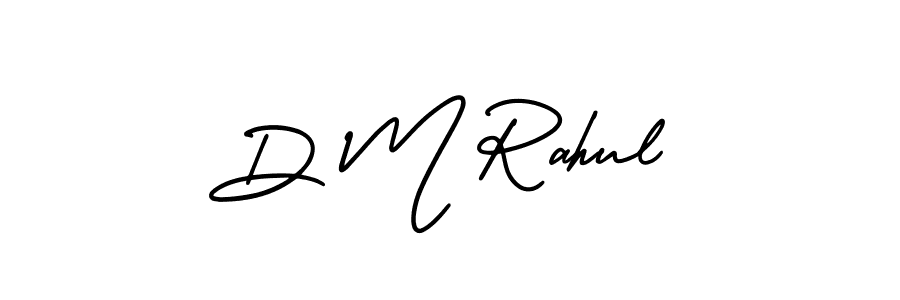 How to make D M Rahul signature? AmerikaSignatureDemo-Regular is a professional autograph style. Create handwritten signature for D M Rahul name. D M Rahul signature style 3 images and pictures png