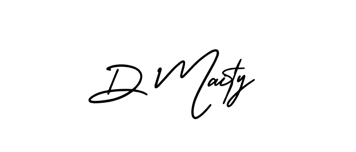 Design your own signature with our free online signature maker. With this signature software, you can create a handwritten (AmerikaSignatureDemo-Regular) signature for name D Maity. D Maity signature style 3 images and pictures png