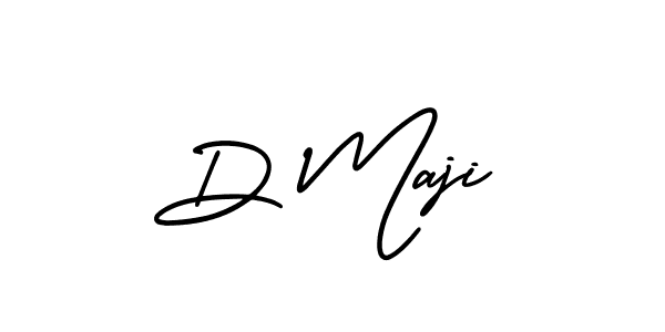 Use a signature maker to create a handwritten signature online. With this signature software, you can design (AmerikaSignatureDemo-Regular) your own signature for name D Maji. D Maji signature style 3 images and pictures png