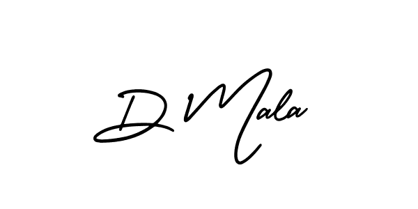 The best way (AmerikaSignatureDemo-Regular) to make a short signature is to pick only two or three words in your name. The name D Mala include a total of six letters. For converting this name. D Mala signature style 3 images and pictures png