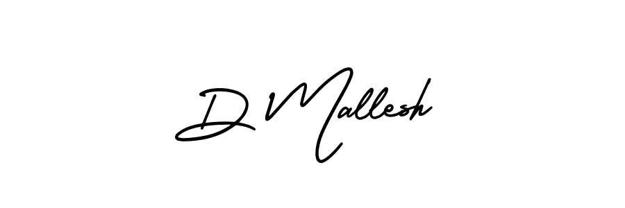 Design your own signature with our free online signature maker. With this signature software, you can create a handwritten (AmerikaSignatureDemo-Regular) signature for name D Mallesh. D Mallesh signature style 3 images and pictures png