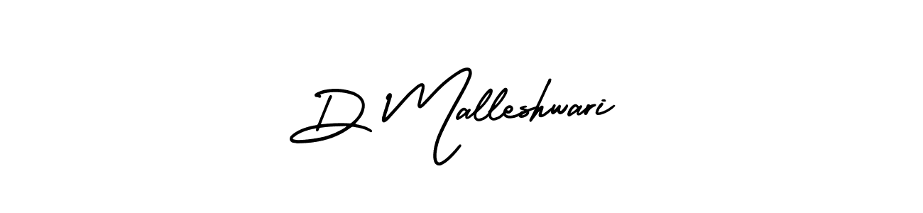 Design your own signature with our free online signature maker. With this signature software, you can create a handwritten (AmerikaSignatureDemo-Regular) signature for name D Malleshwari. D Malleshwari signature style 3 images and pictures png