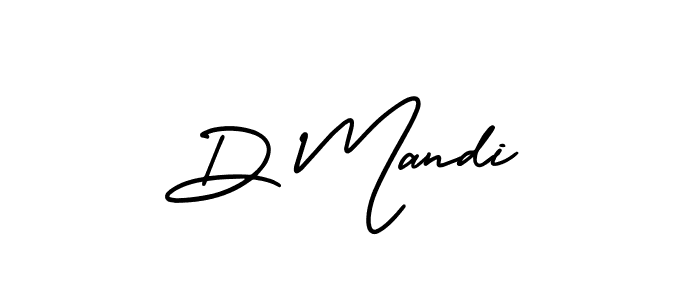 Design your own signature with our free online signature maker. With this signature software, you can create a handwritten (AmerikaSignatureDemo-Regular) signature for name D Mandi. D Mandi signature style 3 images and pictures png