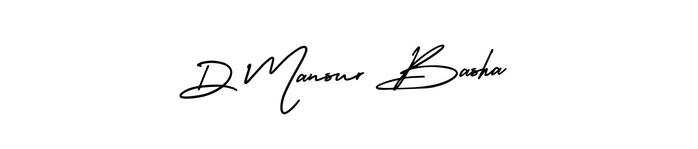 D Mansur Basha stylish signature style. Best Handwritten Sign (AmerikaSignatureDemo-Regular) for my name. Handwritten Signature Collection Ideas for my name D Mansur Basha. D Mansur Basha signature style 3 images and pictures png