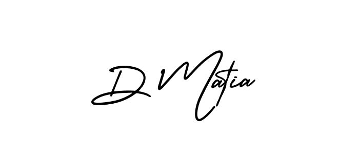 Use a signature maker to create a handwritten signature online. With this signature software, you can design (AmerikaSignatureDemo-Regular) your own signature for name D Matia. D Matia signature style 3 images and pictures png