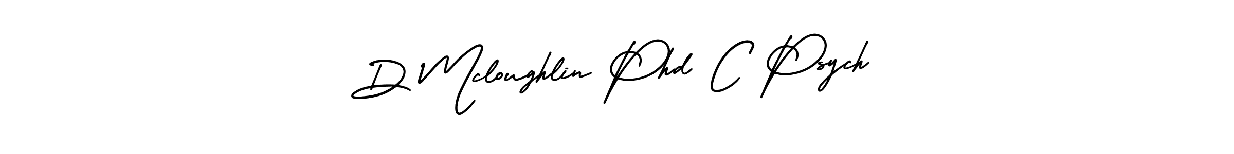 The best way (AmerikaSignatureDemo-Regular) to make a short signature is to pick only two or three words in your name. The name D Mcloughlin Phd C Psych include a total of six letters. For converting this name. D Mcloughlin Phd C Psych signature style 3 images and pictures png