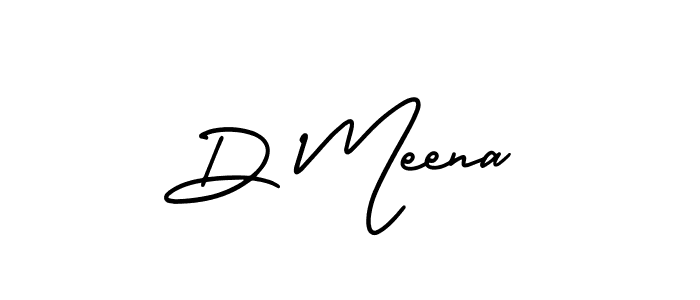 The best way (AmerikaSignatureDemo-Regular) to make a short signature is to pick only two or three words in your name. The name D Meena include a total of six letters. For converting this name. D Meena signature style 3 images and pictures png
