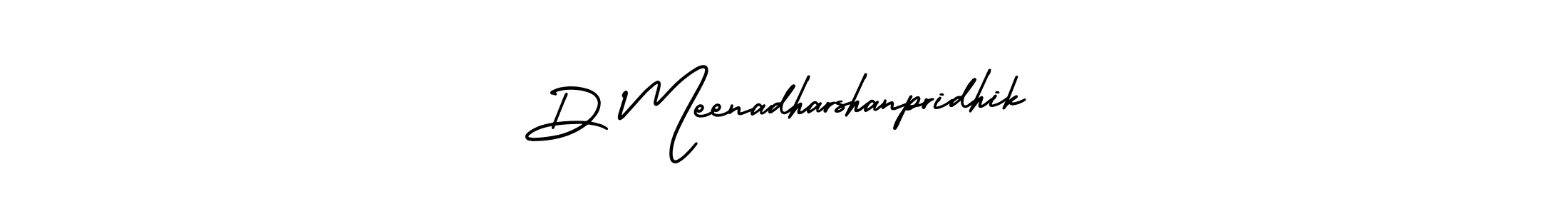 This is the best signature style for the D Meenadharshanpridhik name. Also you like these signature font (AmerikaSignatureDemo-Regular). Mix name signature. D Meenadharshanpridhik signature style 3 images and pictures png