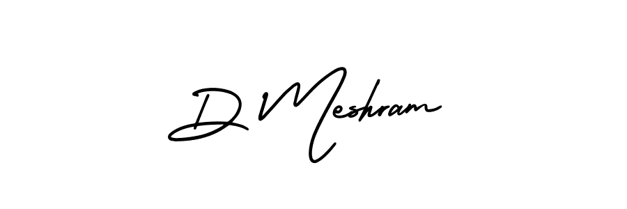 How to make D Meshram signature? AmerikaSignatureDemo-Regular is a professional autograph style. Create handwritten signature for D Meshram name. D Meshram signature style 3 images and pictures png
