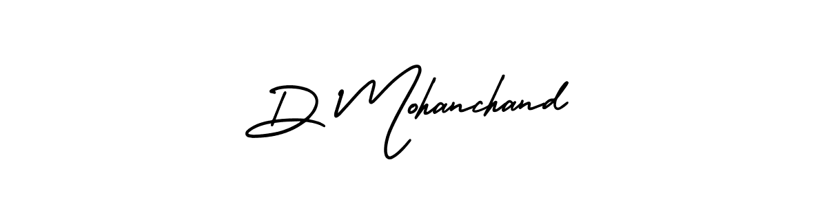 The best way (AmerikaSignatureDemo-Regular) to make a short signature is to pick only two or three words in your name. The name D Mohanchand include a total of six letters. For converting this name. D Mohanchand signature style 3 images and pictures png