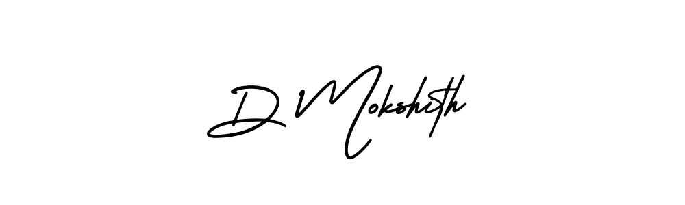 Make a beautiful signature design for name D Mokshith. Use this online signature maker to create a handwritten signature for free. D Mokshith signature style 3 images and pictures png