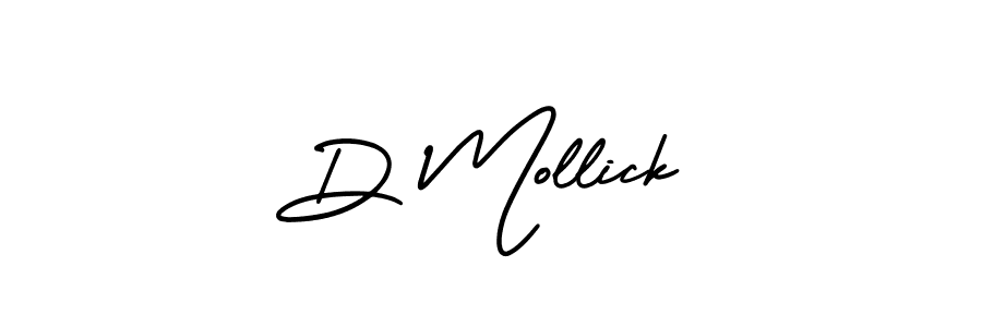 Make a beautiful signature design for name D Mollick. With this signature (AmerikaSignatureDemo-Regular) style, you can create a handwritten signature for free. D Mollick signature style 3 images and pictures png