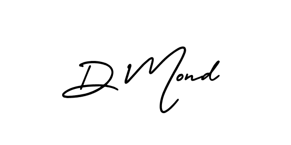 Design your own signature with our free online signature maker. With this signature software, you can create a handwritten (AmerikaSignatureDemo-Regular) signature for name D Mond. D Mond signature style 3 images and pictures png