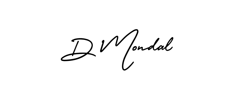 Create a beautiful signature design for name D Mondal. With this signature (AmerikaSignatureDemo-Regular) fonts, you can make a handwritten signature for free. D Mondal signature style 3 images and pictures png