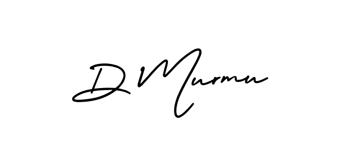 How to make D Murmu name signature. Use AmerikaSignatureDemo-Regular style for creating short signs online. This is the latest handwritten sign. D Murmu signature style 3 images and pictures png